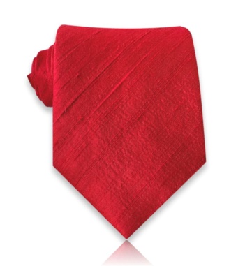 Crvena ručno rađena kravata od šantung svile dimenzija 150x8 cm – Neven