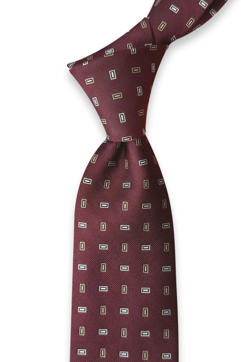 Premium bordo žakard svilena kravata