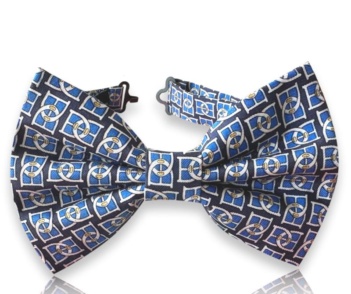 Heritage Mosaic premium svilena leptir mašna od twill svile sa geometrijskim dezenom